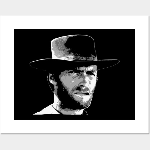Clint Eastwood Black and White Wall Art by Nerd_art
